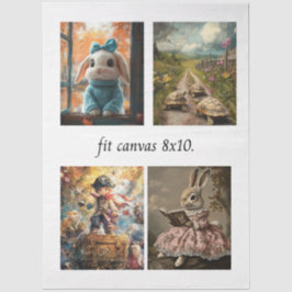 Papel De Seda Decoupage 4 Storybook Papers for 8 x 10 Canvas