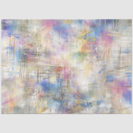 Papel De Seda Decoupage Abstract Blue Pink Purple Yellow Design