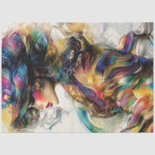 Papel De Seda Decoupage Abstract Patterns Mujer Gorra