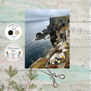Papel De Seda Decoupage Acantilado Costero en Irlanda 