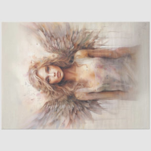 Papel De Seda Decoupage acuarela Whimsical Ange Pastel Wings