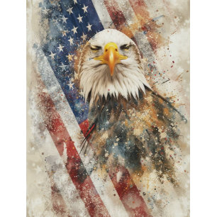 Papel De Seda Decoupage Águila Calva Bandera Americana Orgullo