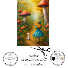 Papel De Seda Decoupage Alice Adventures Enchanted Forest Rabbit