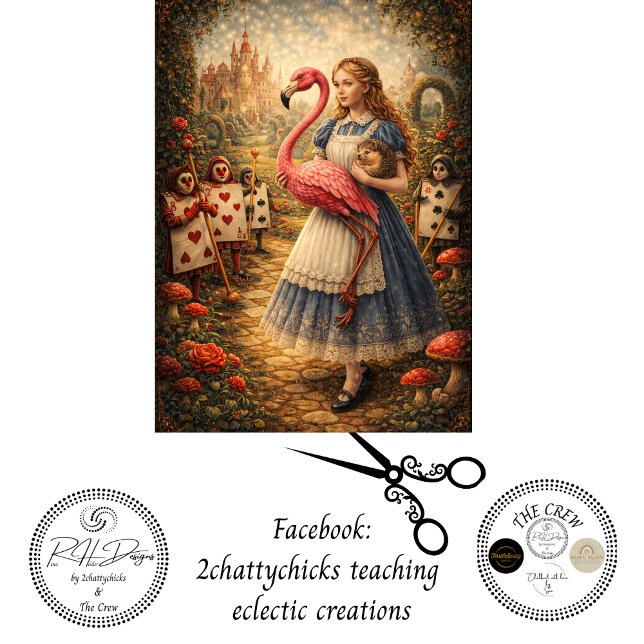 Papel De Seda Decoupage Alice Croquet Garden Adventure  (Subido por el creador)