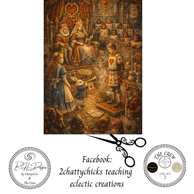 Papel De Seda Decoupage Alices Royal  Court Room Drama (Subido por el creador)