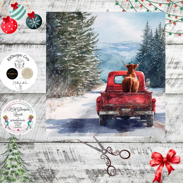 Papel De Seda Decoupage All Cows Come Home-Homebound Highland (Subido por el creador)