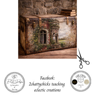 Papel De Seda Decoupage Antiguo Castillo Irlandés Cubierto de Hi