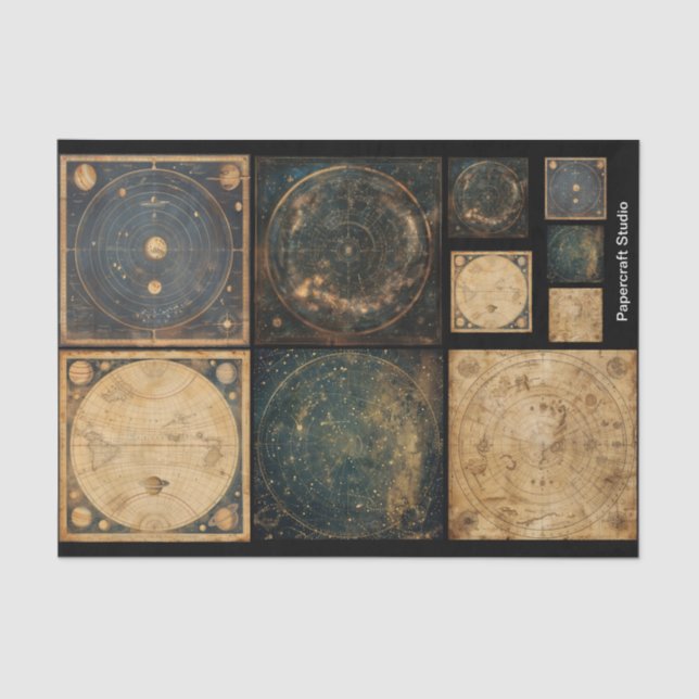 Papel De Seda Decoupage Art Celestials (Anverso)