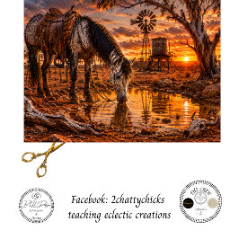 Papel De Seda Decoupage Australian Outback Horse Abrevadero