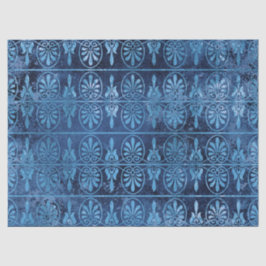 Papel De Seda Decoupage azul Art Deco