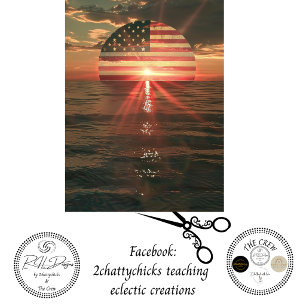 Papel De Seda Decoupage Bandera Americana Atardecer Patriótico C