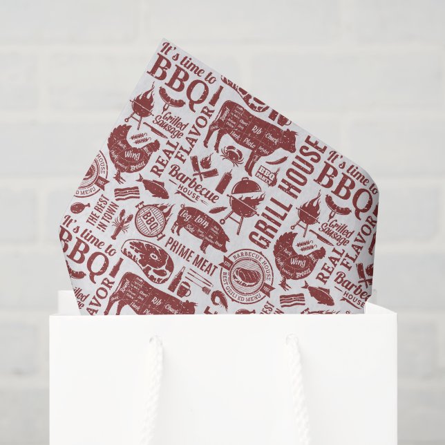 Papel de seda decoupage Barbacoa BBQ, Parrilla (Bolsa de regalo)