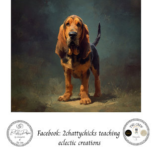 Papel De Seda Decoupage Black Tan Bloodhound Perro de Caza