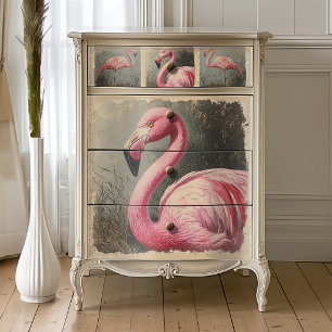 Papel De Seda Decoupage Botánico de Flamenco Antiguo