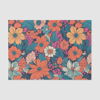 Papel De Seda Decoupage botánico floral oscuro moderno