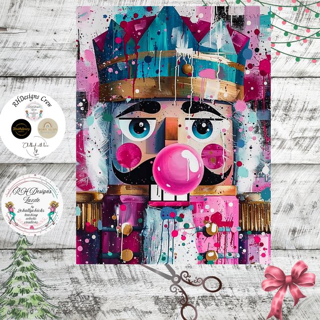 Papel De Seda Decoupage Bubblegum Majesty Pink Nutcracker  (Subido por el creador)