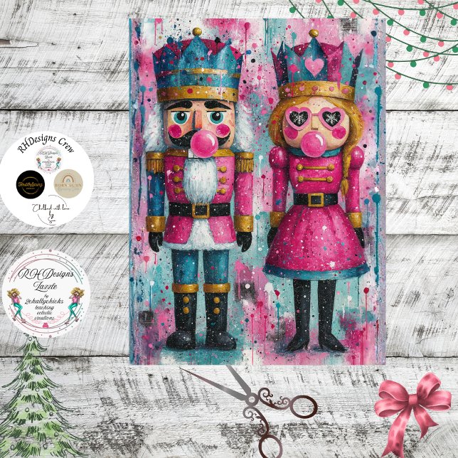 Papel De Seda Decoupage Bubblegum Royalty Nutcracker Couple  (Subido por el creador)