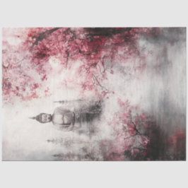 Papel De Seda Decoupage Buddha Cherry Blossom Trees Lotus Flower