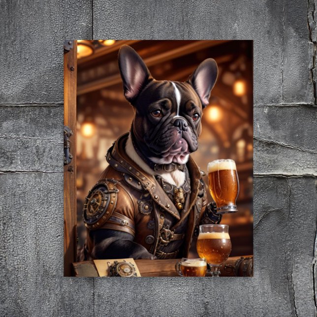 Papel De Seda Decoupage - bulldog Steampunk y cerveza - (Subido por el creador)