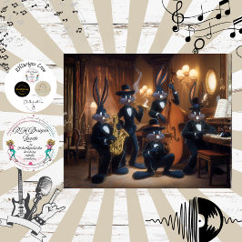 Papel De Seda Decoupage Bunny Jazz Club Fur Feather Frunk