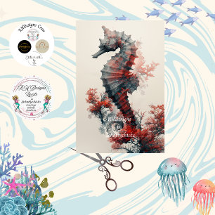 Papel De Seda Decoupage Caballito de Mar Elegancia Botánica Mari