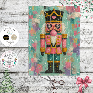 Papel De Seda Decoupage Cascanueces Corazón Bubblegum Rubor 