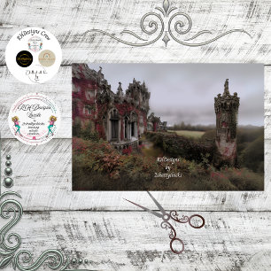 Papel De Seda Decoupage Castillo Irlandés Abandonado en Ruinas 