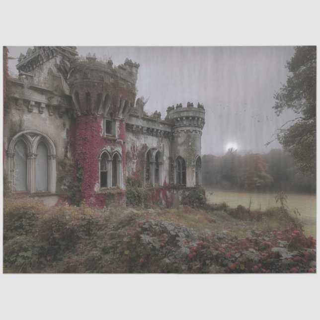Papel De Seda Decoupage Castle OF The Whispering Ivy In Ireland (Anverso)