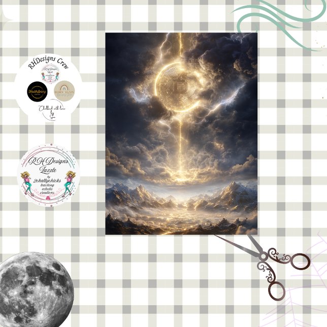 Papel De Seda Decoupage Celestial Bitcoin Mundo Cripto  (Subido por el creador)