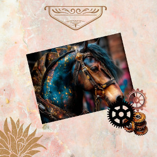 Papel De Seda Decoupage Celestial Bronze Patina Horse Steampunk