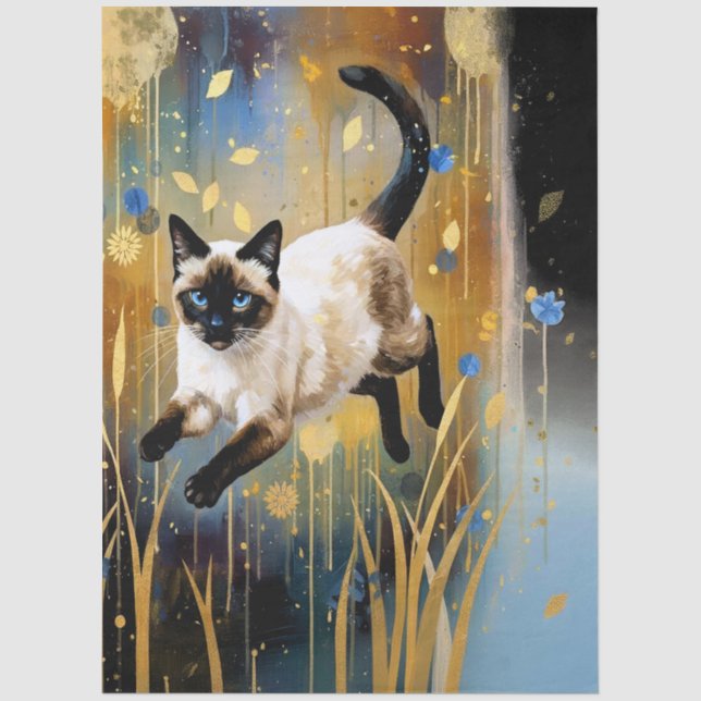 Papel De Seda Decoupage Celestial Kitten (Anverso)