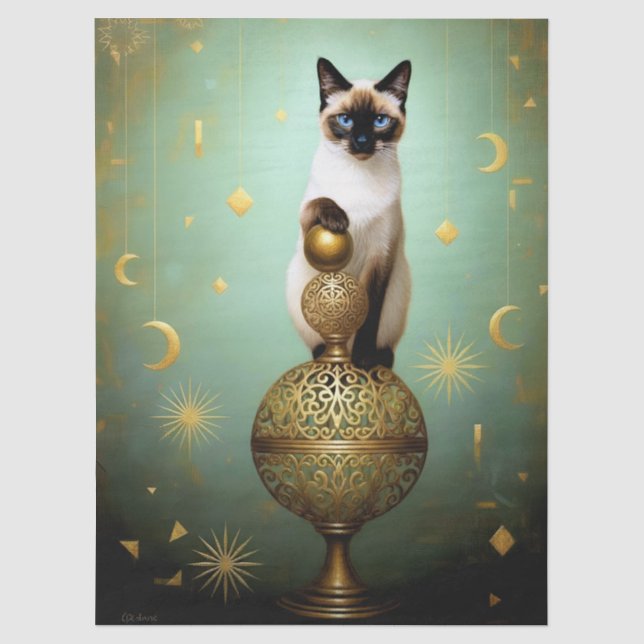 Papel De Seda Decoupage Celestial Kitten (Anverso)