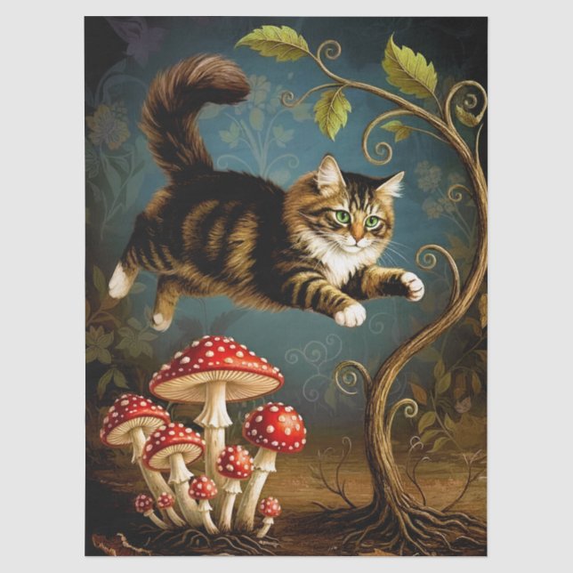 Papel De Seda Decoupage Celestial Kitten (Anverso)