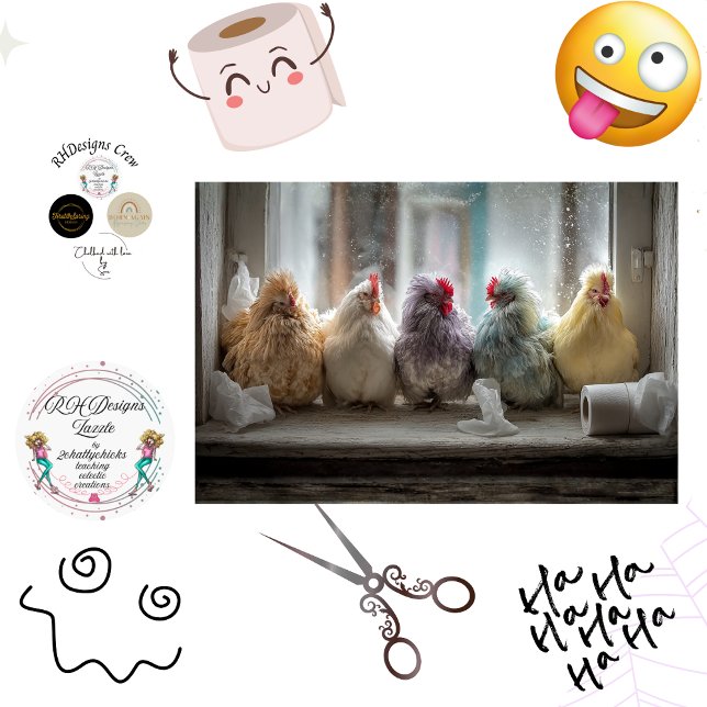 Papel De Seda Decoupage Chicken Window Seat Tissue Humor  (Subido por el creador)