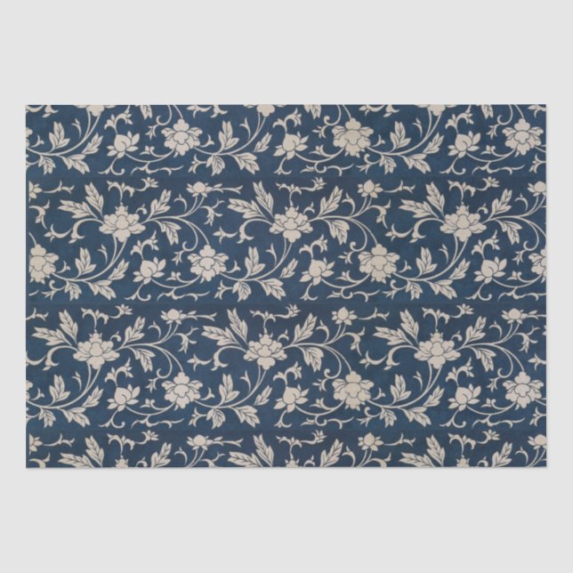Papel De Seda Decoupage Chinoiserie vintage Blue (Anverso)