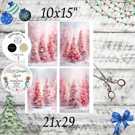 Papel De Seda Decoupage Christmas Tree 10x15 Scrapbook Designs