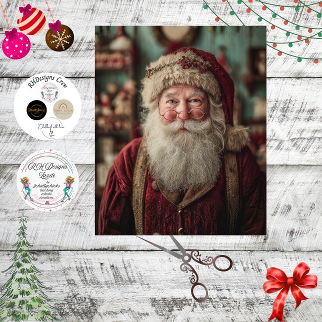 Papel De Seda Decoupage Clásico Foto Santa Claus (Subido por el creador)