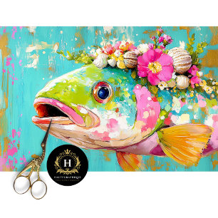 Papel De Seda Decoupage Comercial de Pescado de Resort Maximalis