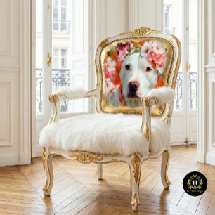 Papel de seda decoupage con corona floral Pit Bull