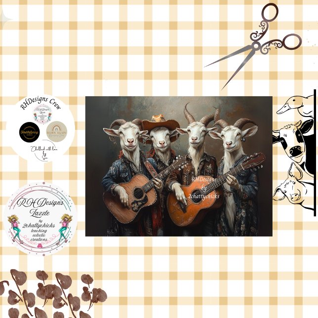 Papel De Seda Decoupage Country Music Farming Gots (Subido por el creador)