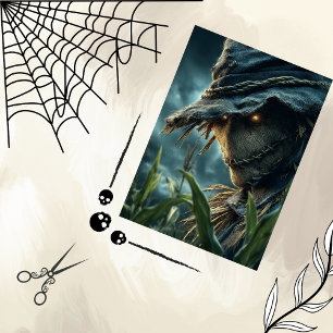 Papel De Seda Decoupage Creepy Scarecrow Gothic Style