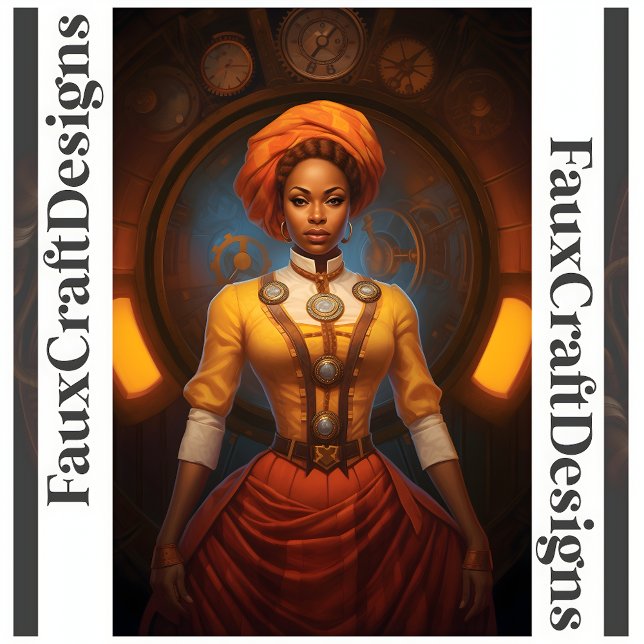 Papel De Seda Decoupage Dama Africana Steampunk Tinta Falsa 052 (Subido por el creador)