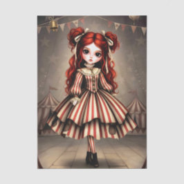 Papel De Seda Decoupage Dark Circus Doll