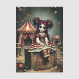 Papel De Seda Decoupage Dark Circus Doll