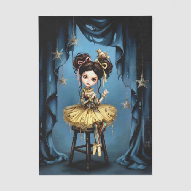 Papel De Seda Decoupage Dark Circus Doll (Anverso)