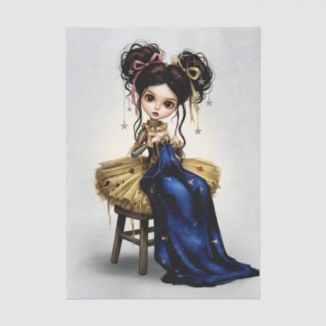 Papel De Seda Decoupage Dark Circus Doll (Anverso)