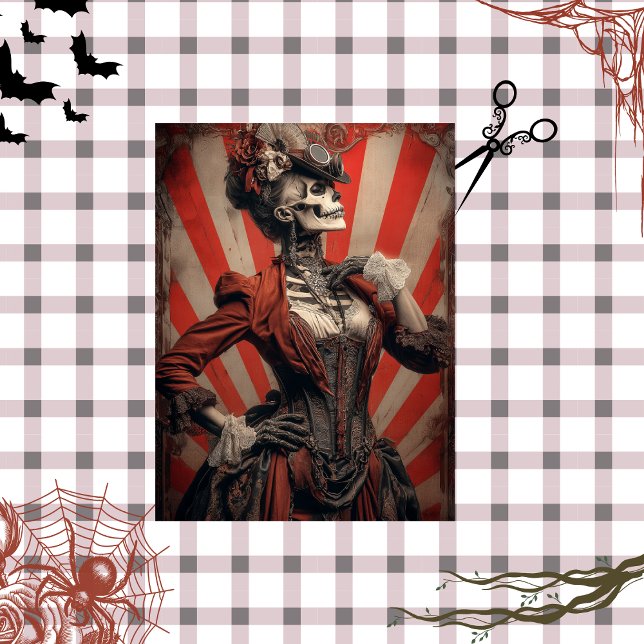 Papel De Seda Decoupage Dark Steampunk Skeletal Circus (Subido por el creador)