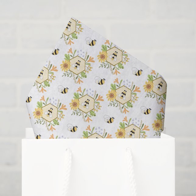 Papel de seda decoupage de abeja, papel de abeja m (Bolsa de regalo)