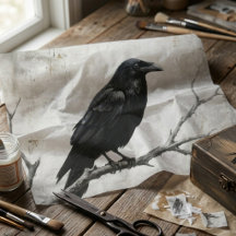 Decoupage de Academia Oscura Cuervo Gótico