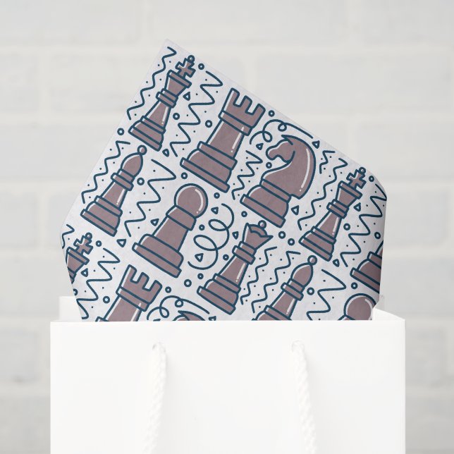 Papel de seda decoupage de ajedrez, tablero de aje (Bolsa de regalo)